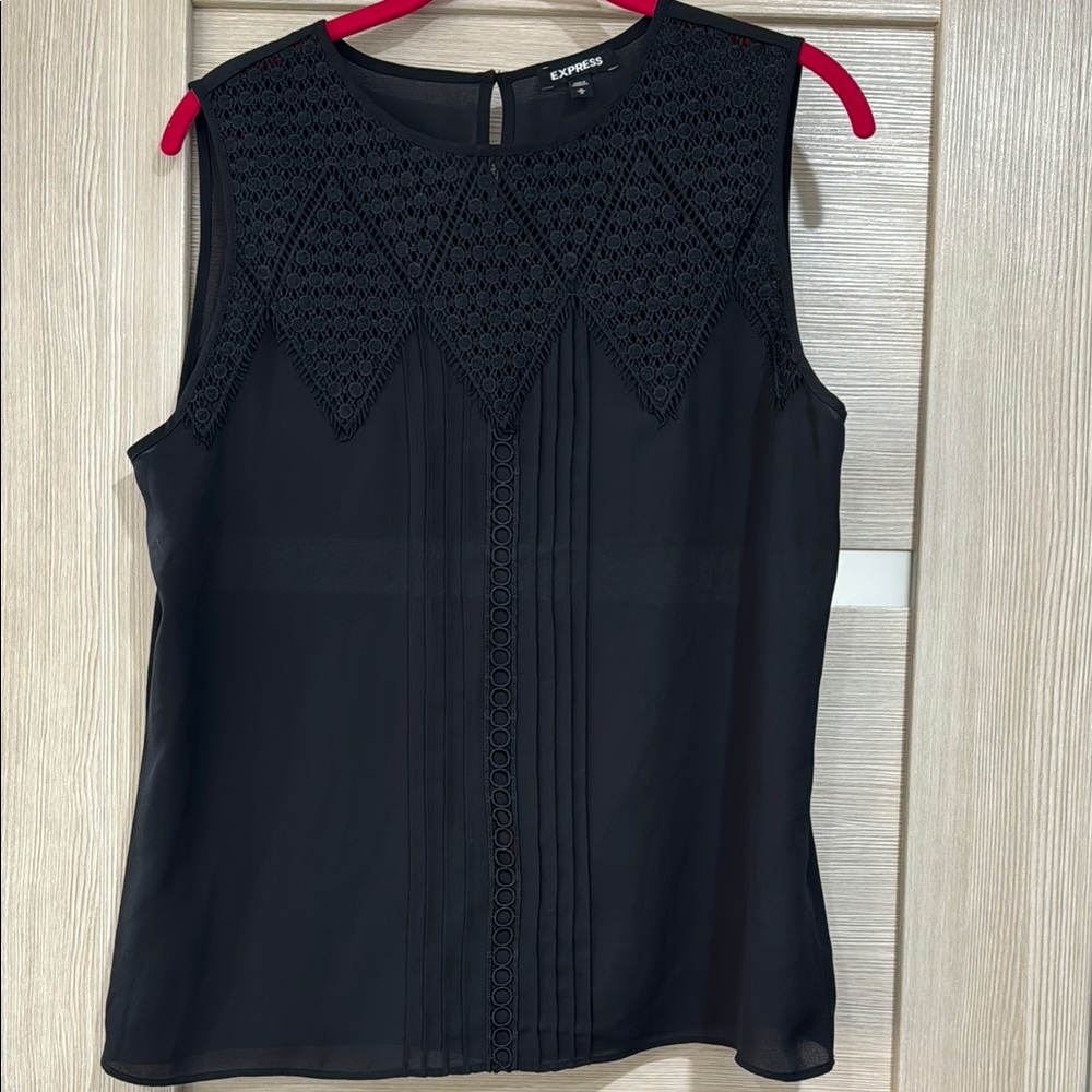 Express Black Sleeveless Blouse